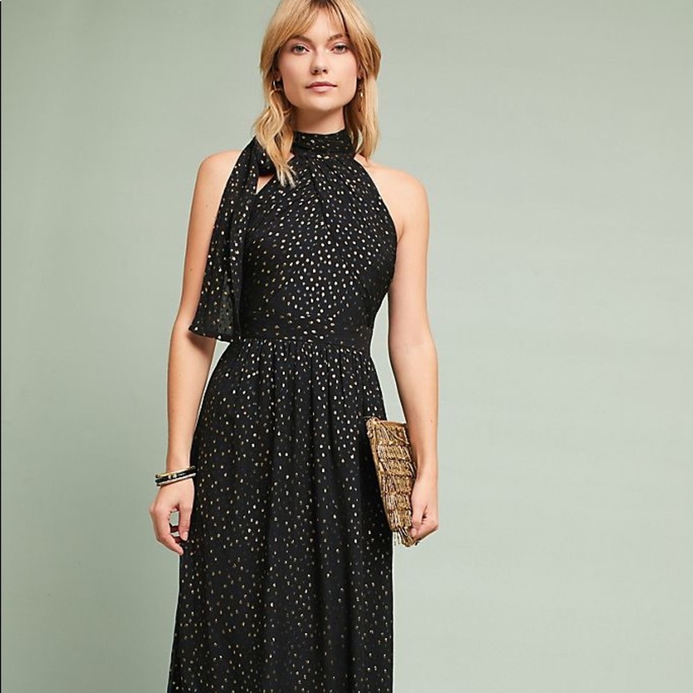 Shoshanna Silk Halter Maxi